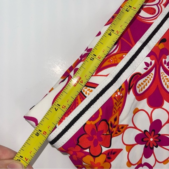 Jag Retro Floral Swim Skirt Attached Bottoms Orange Pink - Picture 9 of 15